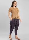 Brown And Navy MESMORA MF Trendy Look Western Top With Bottom Heavy Collection 1104
